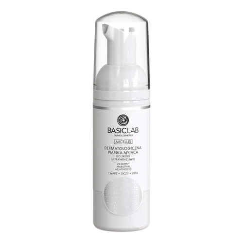 BasicLab Startowy Bogaty Zestaw - pianka myjąca, 50 ml + emulsja myjąca, 100 ml + krem do twarzy, 75 ml - Delikatne oczyszczanie i intensywne nawilżenie skóry wrażliwej - 1