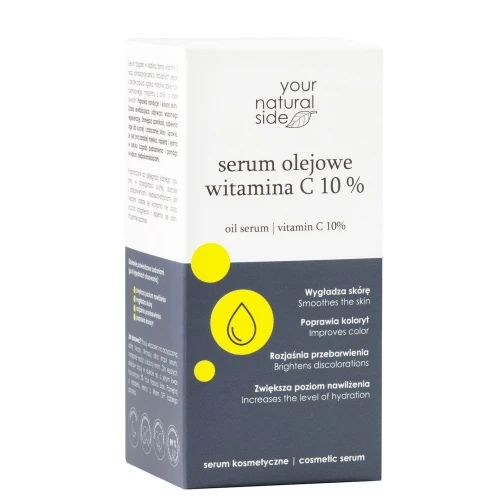 Your Natural Side Serum olejowe witamina C 10%, 30 ml - Naturalna pielęgnacja, regeneracja i ujędrnienie skóry - 1