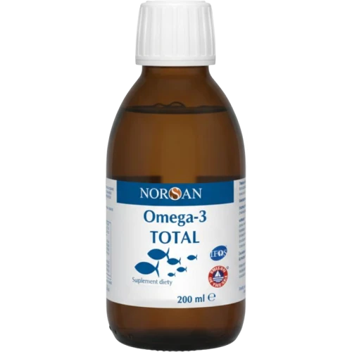Norsan Omega-3 Total, smak naturalny, płynny olej 200 ml - Olej z makreli, sardynek i serdeli bogaty w EPA i DHA z oliwą z oliwek - 2