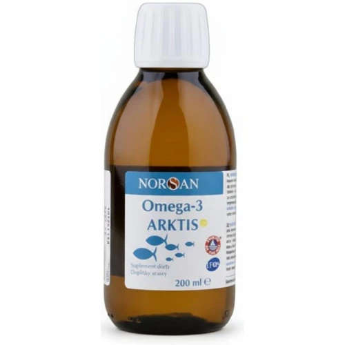 Norsan Omega-3 Arktis, smak cytrynowy, płyn 200 ml - Naturalny olej z dorsza arktycznego - 1
