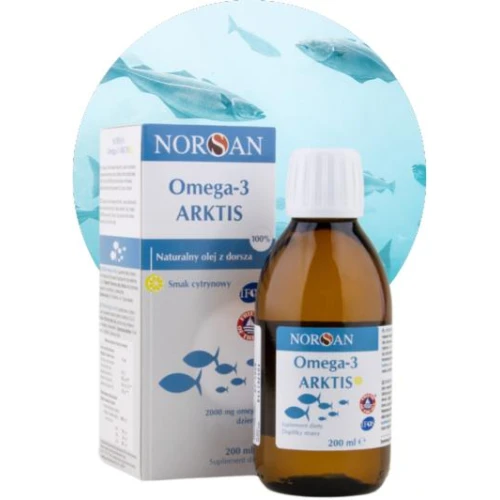 Norsan Omega-3 Arktis, smak cytrynowy, płyn 200 ml - Naturalny olej z dorsza arktycznego - 2