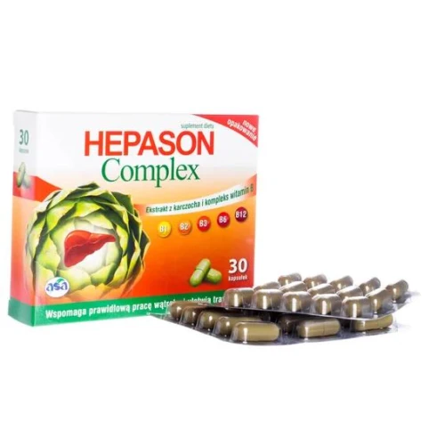 Hepason Complex 30 kapsułek - Ekstrakt z karczocha wspomaga trawienie - 1