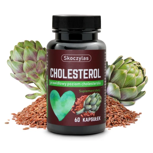 Skoczylas Cholesterol, 60 kapsułek - Z monakoliną K, ekstraktami roślinnymi i chromem - 1
