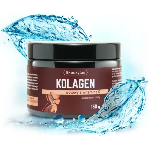 Skoczylas Kolagen wołowy z Witaminą C, 150 g - Wspomaga prawidłową kondycję stawów i skóry - 1