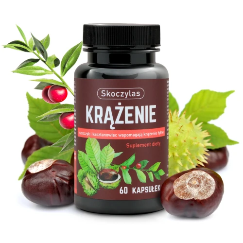 Skoczylas Krążenie Ruszczyk, Diosmina i Kasztanowiec, 60 kapsułek - Dla komfortu nóg i zdrowych naczyń krwionośnych - 1