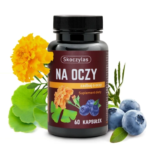 Skoczylas Na oczy Aksamitka, luteina, zeaksantyna, 60 kapsułek - Dla zdrowych oczu i prawidłowego widzenia - 1