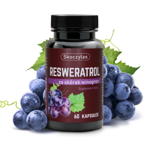 Skoczylas Resweratrol ze skórek winogron, 60 kapsułek - Dla wsparcia układu krążenia i ochrony komórek - 1
