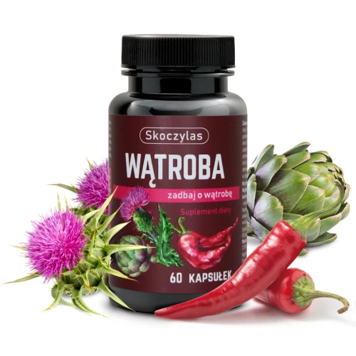 Skoczylas Wątroba Ostropest, karczoch, kapsaicyna, 60 kapsułek - Dla zdrowia i ochrony wątroby - 1