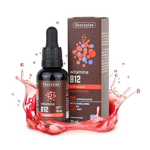 Skoczylas Witamina B12 w kroplach (forma metylowana), 30 ml - Naturalne wsparcie energii i układu nerwowego - 1