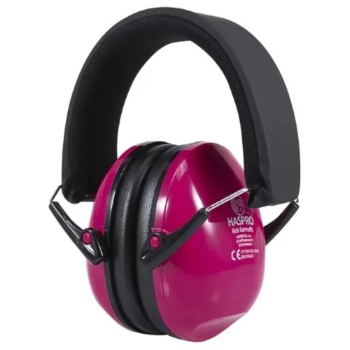 Haspro Kids Earmuffs, różowe nauszniki ochronne dla dzieci, 1 sztuka - Z regulacją i skutecznym tłumieniem hałasu SNR 27 dB - 2
