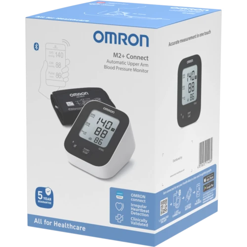 Omron M2+ Connect, ciśnieniomierz naramienny, 1 sztuka - Z automatycznym zapisywaniem pomiarów w aplikacji  - 4