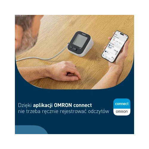 Omron M2+ Connect, ciśnieniomierz naramienny, 1 sztuka - Z automatycznym zapisywaniem pomiarów w aplikacji  - 7