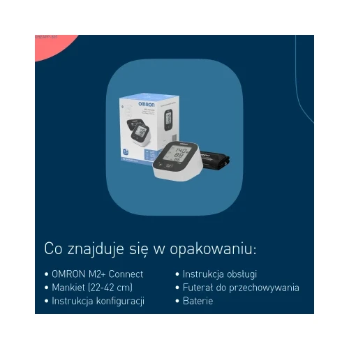 Omron M2+ Connect, ciśnieniomierz naramienny, 1 sztuka - Z automatycznym zapisywaniem pomiarów w aplikacji  - 9