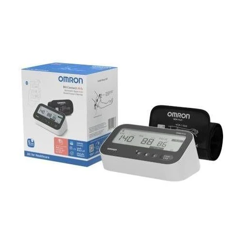 Omron M4 Connect Afib, ciśnieniomierz naramienny, 1 sztuka - Połączenie z aplikacją mobilną umożliwia łatwiejszy monitoring wyników - 2