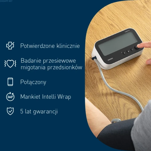 Omron M4 Connect Afib, ciśnieniomierz naramienny, 1 sztuka - Połączenie z aplikacją mobilną umożliwia łatwiejszy monitoring wyników - 8