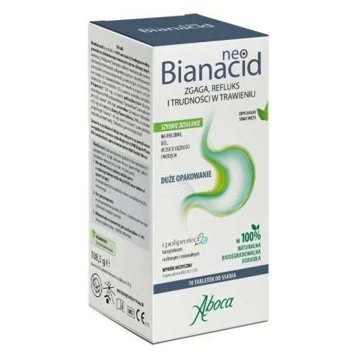 Aboca NeoBianacid, 70 tabletek do ssania - Tabletki na zgagę - 1