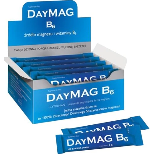 DayMag B6, 20 saszetek - Dobrze przyswajalna forma magnezu, wzbogacona witaminą B6 - 2