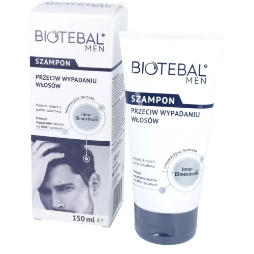 Biotebal Men szampon przeciw wypadaniu włosów, 150 ml - Dla mężczyzn, do włosów nadmiernie wypadających z łupieżem - 2