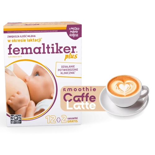 Femaltiker Plus smak caffe latte, 14 saszetek - Zwiększa ilość mleka w okresie laktacji - 3