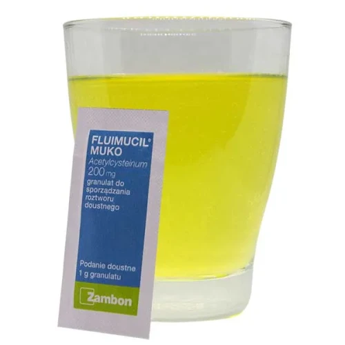 Fluimucil Muko 200 mg, 20 saszetek - Lek wykrztuśny na kaszel mokry u dorosłych i dzieci od 7. roku życia. - 3