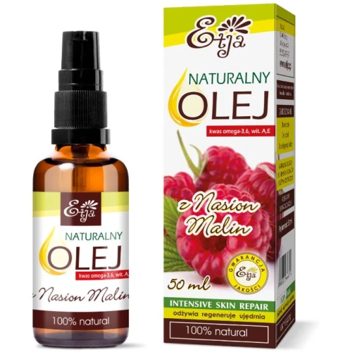 Etja Naturalny Olej z Nasion Malin, 50 ml - Lekki olej regenerujący do skóry suchej i wrażliwej - 1