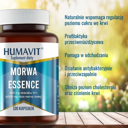 Humavit Morwa Essence, 100 kapsułek - Morwa wspiera regulację poziomu cukru we krwi - 2