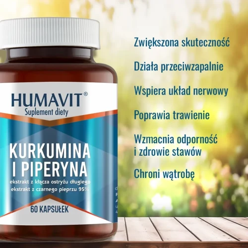 Humavit Kurkumina i Piperyna, 60 kapsułek - Wsparcie zdrowia stawów i trawienia - 2
