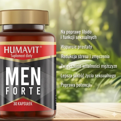 Humavit Men Forte, 30 kapsułek - Żeń-szeń koreański i ekstrakty roślinne na potencję, poprawę libido i wsparcie prostaty - 2