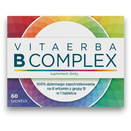 VitaErba B Complex, 60 tabletek - 8 witamin z grupy B - 1