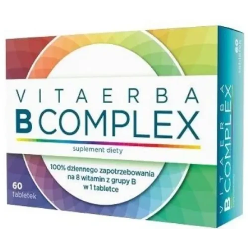 VitaErba B Complex, 60 tabletek - 8 witamin z grupy B - 2
