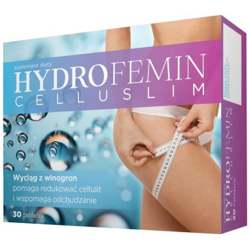 Hydrofemin CelluSlim, 30 tabletek - Składniki roślinne pomagają redukować cellulit i wspomagają odchudzanie - 1