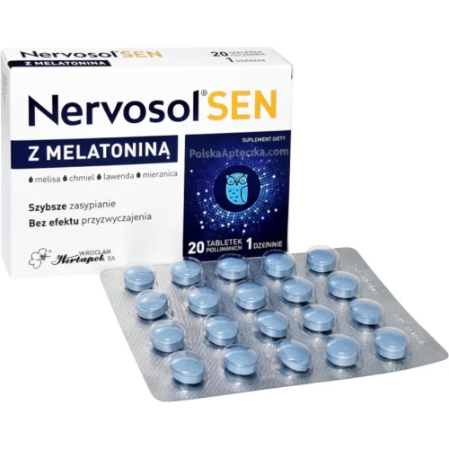 Nervosol Sen z Melatoniną, 20 tabletek - Szybkie zasypianie bez efektu przyzwyczajenia - 3