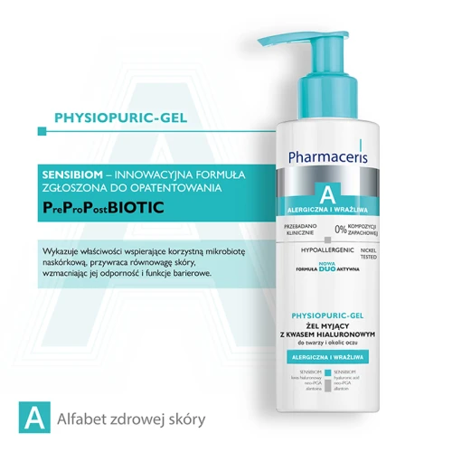 Pharmaceris A Physiopuric-Gel Żel myjący z kwasem hialuronowym do twarzy, 190 ml - Delikatne oczyszczanie i nawilżenie skóry wrażliwej - 4
