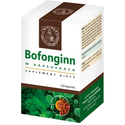 Bofonginn, 120 kapsułek - Z ekstraktem z czarnej huby – wsparcie układu odpornościowego, pracy wątroby i nerek - 1