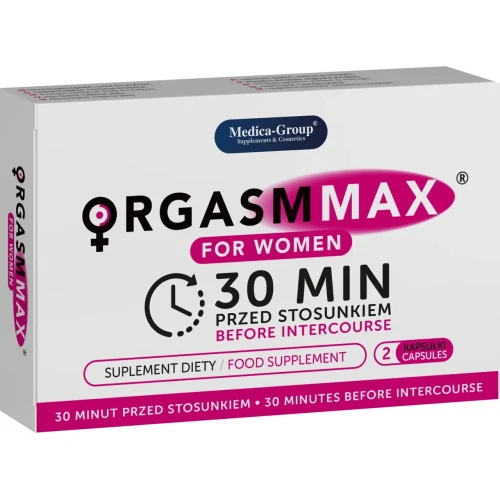 Orgasm Max For Women, przed stosunkiem dla kobiet, 2 kapsułki - L-arginina, korzeń maca, korzeń żeń-szenia w celu pogłębienia doznań intymnych - 1