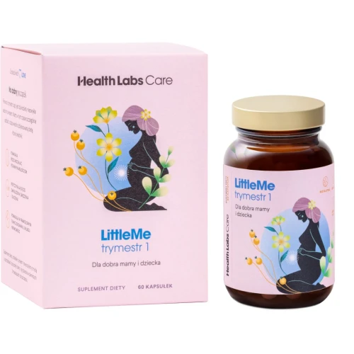 Health Labs Care LittleMe trymestr 1, 60 kapsułek - Kompleks witamin i minerałów dla przyszłych mam - 1