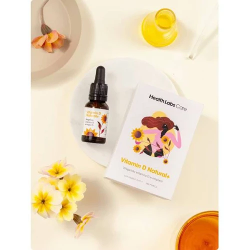 Health Labs Care Vitamin D Natural+, krople 9,9 ml - Płynna witamina D3 dla zdrowych kości i zębów - 4