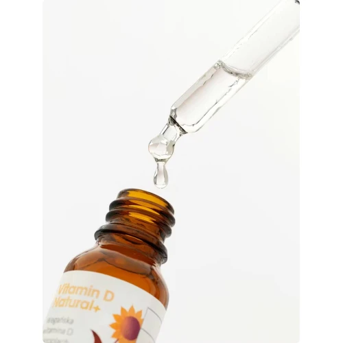 Health Labs Care Vitamin D Natural+, krople 9,9 ml - Płynna witamina D3 dla zdrowych kości i zębów - 5