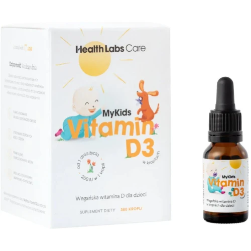 Health Labs Care MyKids Vitamin D3 Krople, 9,7 ml - Witamina D3 dla dzieci od 1. dnia życia - 1