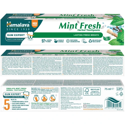 Himalaya Mint Fresh  Pasta do zębów, 75 ml - Pasta na nieświeży oddech - 1