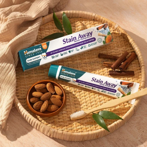 Himalaya Stain Away Pasta przeciw przebarwieniom zębów, 75 ml - Wybielająca pasta do zębów z naturalnymi enzymami - 2