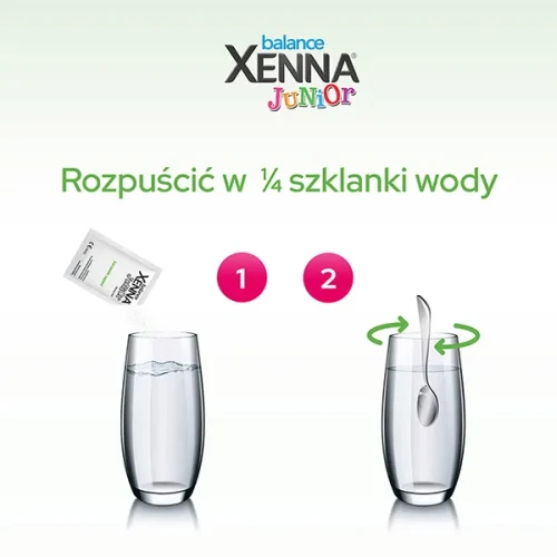 Xenna Balance Junior,  proszek do sporządzenia roztworu doustnego, 30 saszetek - Reguluje pracę jelit, ułatwia wypróżnienia - 3
