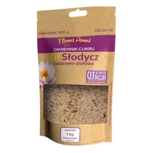 FitSłodycz kwiatowo-ziołowa, zamiennik cukru, 100 g - Erytrytol i suchy koncentrat kwiatów – wysoko skoncentrowana słodycz - 2