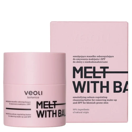 Veoli Botanica Melt With Balance Emulgujace masełko seboregulujące do demakijażu, 40 g - Do demakijażu i oczyszczania skóry tłustej i mieszanej - 1