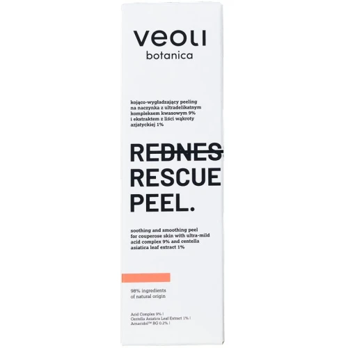 Veoli Botanica Redness Rescue Kojąco-wygładzający peeling do twarzy, 30 ml - Delikatne złuszczanie, ukojenie i wyrównanie kolorytu - 1