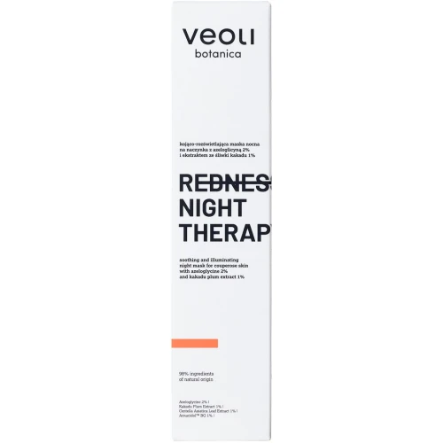 Veoli Botanica Redness Night Therapy Maska nocna na naczynka, 50 ml - Nocna regeneracja, ukojenie i promienny koloryt - 1