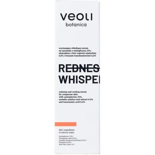 Veoli Botanica Redness Whisperer Wyciszająco-chłodzące serum na naczynka, 30 ml - Pielęgnacja redukująca rumień i podrażnienia - 1