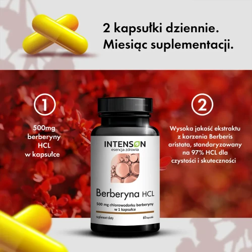 Intenson Berberyna, 60 kapsułek - Wsparcie metabolizmu i stabilnego poziomu cukru - 2