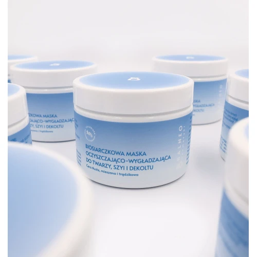 Balneokosmetyki, Biosiarczkowa maska oczyszczająco–wygładzająca do twarzy, szyi i dekoltu, 150 ml - Zmniejsza widoczność porów, zaskórników  - 2