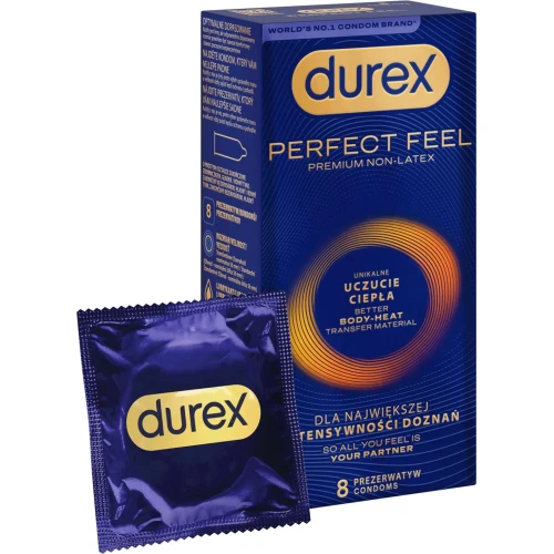 Durex Perfect Feel prezerwatywy, 8 sztuk - Dla bardziej naturalnych doznań - 1